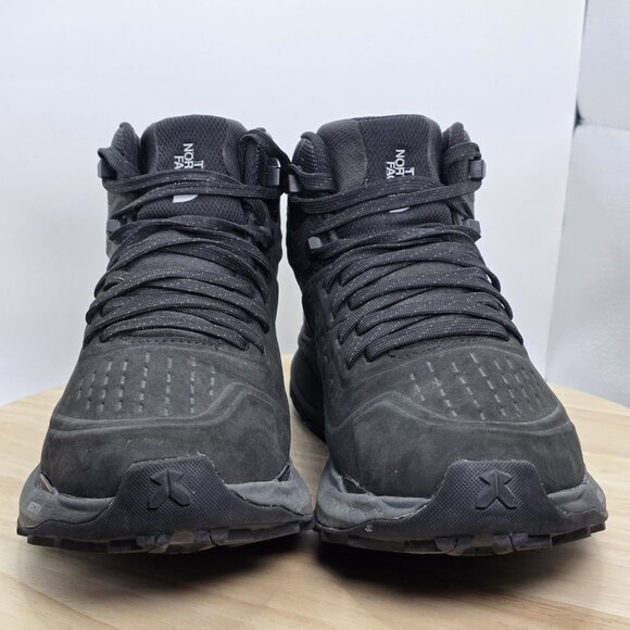 Size 9.5 - The North Face Vectiv Exploris 2 Mid Leather Hiking Boots Black - Picture 2 of 9